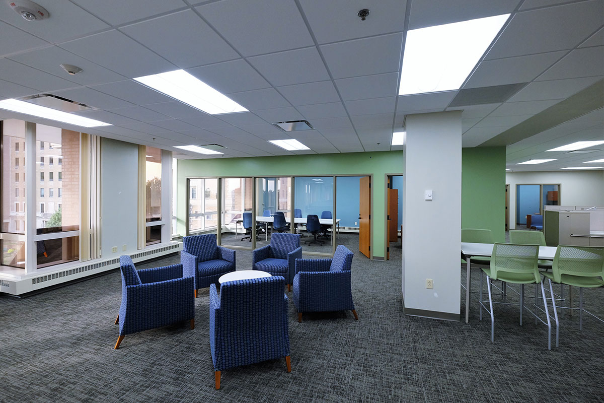 As part of a significant renovation of Bernard Becker Medical Library, the office of medical education has moved to the library's third floor. 